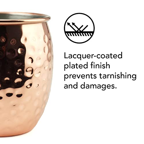 [Gift Set] PG Ultimate Moscow Mule SS Copper Plated Set 25PC | 3pc Cocktail Shaker, 4X Mugs, 4X Straws, 4X Cocktail Picks, Straw Cleaner, 4X Coaster, Strainer, Tongs, Muddler, Jigger, Stirrer