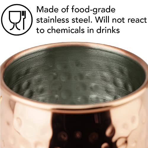 [Gift Set] PG Ultimate Moscow Mule SS Copper Plated Set 25PC | 3pc Cocktail Shaker, 4X Mugs, 4X Straws, 4X Cocktail Picks, Straw Cleaner, 4X Coaster, Strainer, Tongs, Muddler, Jigger, Stirrer