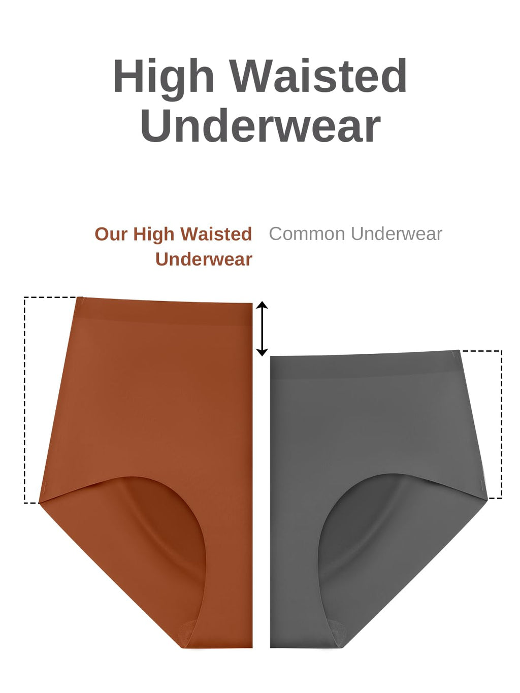 Cuweni Womens Underwear Seamless High Waisted Briefs Silky Stretch No Show Breathable Full Coverage Ladies Panties 6 Pack (US, Alpha, Large, Regular, Regular, 6 color packs)