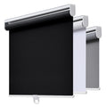 AOSKY Blackout Cordless Roller Shade for Indoor Windows, 23"W x 72"H, Black
