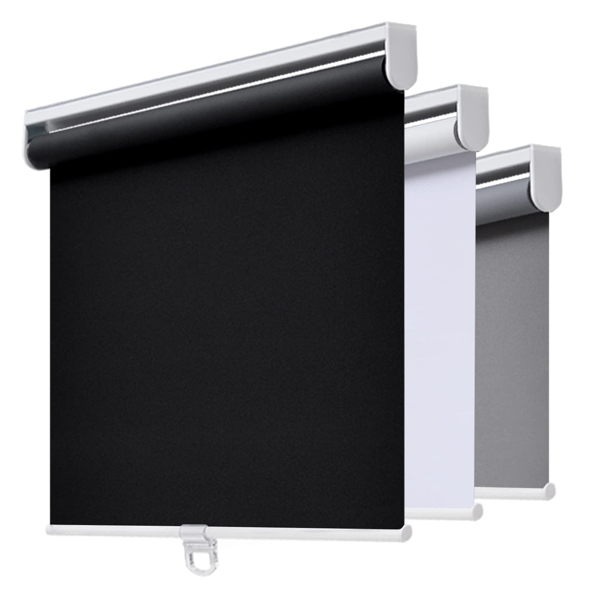 AOSKY Blackout Cordless Roller Shade for Indoor Windows, 23"W x 72"H, Black