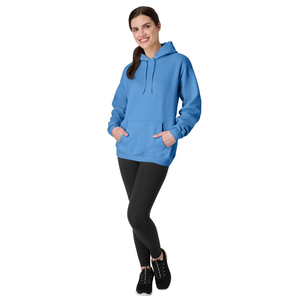 Hanes Men's Pullover EcoSmart Hooded Sweatshirt, denim blue, Large