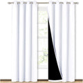 NICETOWN White 100% Blackout Curtains 84 inch Long for Bedroom 2 Pieces