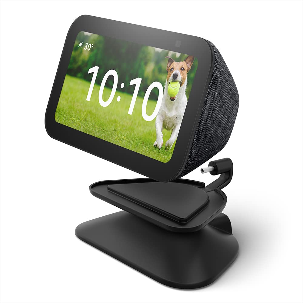 Echo Show 5 (3rd Gen) Adjustable Stand with USB-C Charging Port | Charcoal