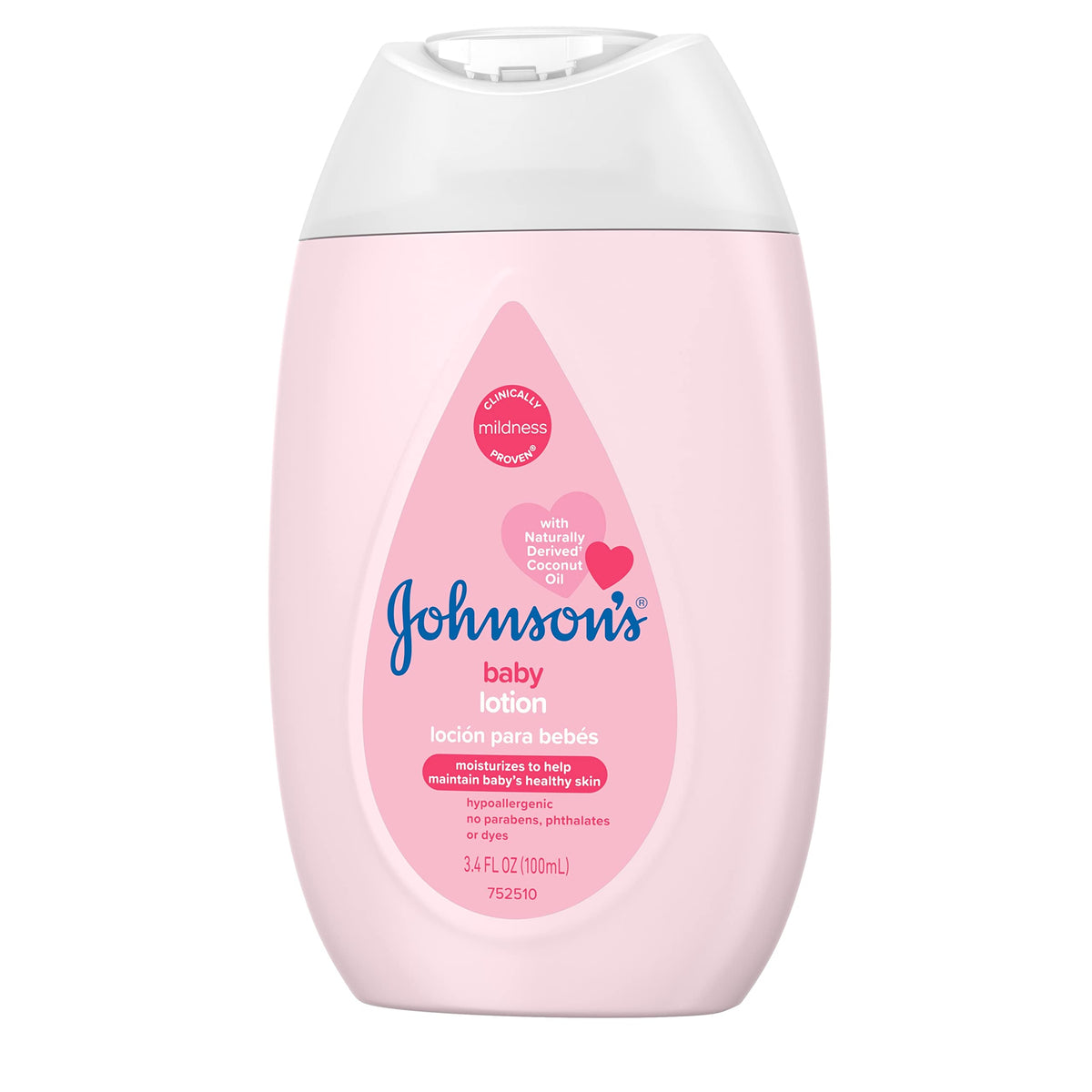 Johnson's Baby Lotion with Coconut Oil, Aloe Vera & Vitamin B5, 3.4 fl oz