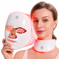 Red Light Therapy Mask for Face and Neck with 568 LEDs, Cordless & NIR