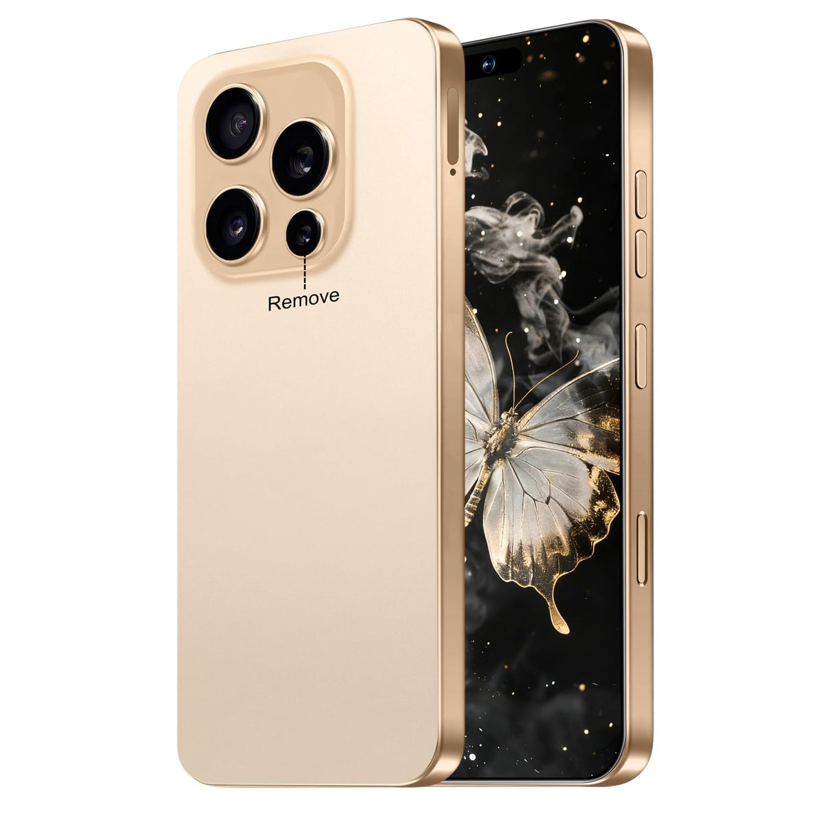 Nawfait 16 PM Smartphone Unlocked Cell Phone, 6.99“ HD Screen5G Phone, 16+512GB phoneunlocked, Android 14.0, 68+108MP Zoom Camera, Fingerprint Button Unlock-and take Photos (Gold)