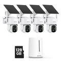 ANNKE 4MP Solar Security Cameras Wireless Outdoor, 4-Cam Home Camera System