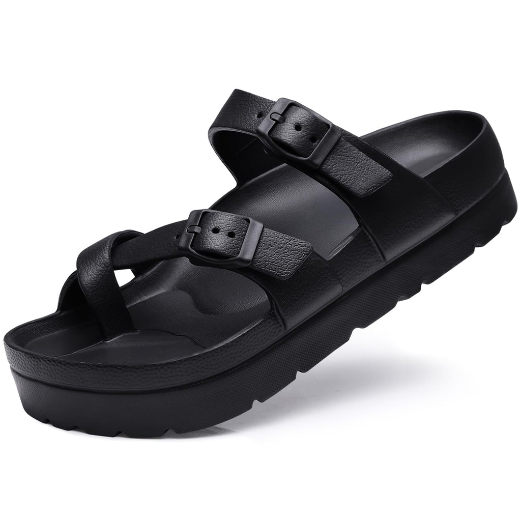 Goosecret Women's Platform Sandals Arch Support Comfortable Foam Slides