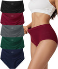 Vevmon Cotton Underwear for Women High Waisted Soft Ladies Panties 5 Pack