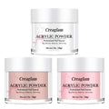 Creaglam Acrylic Powder 3Pcs 28g Cover Pink for Nail Art French Extension