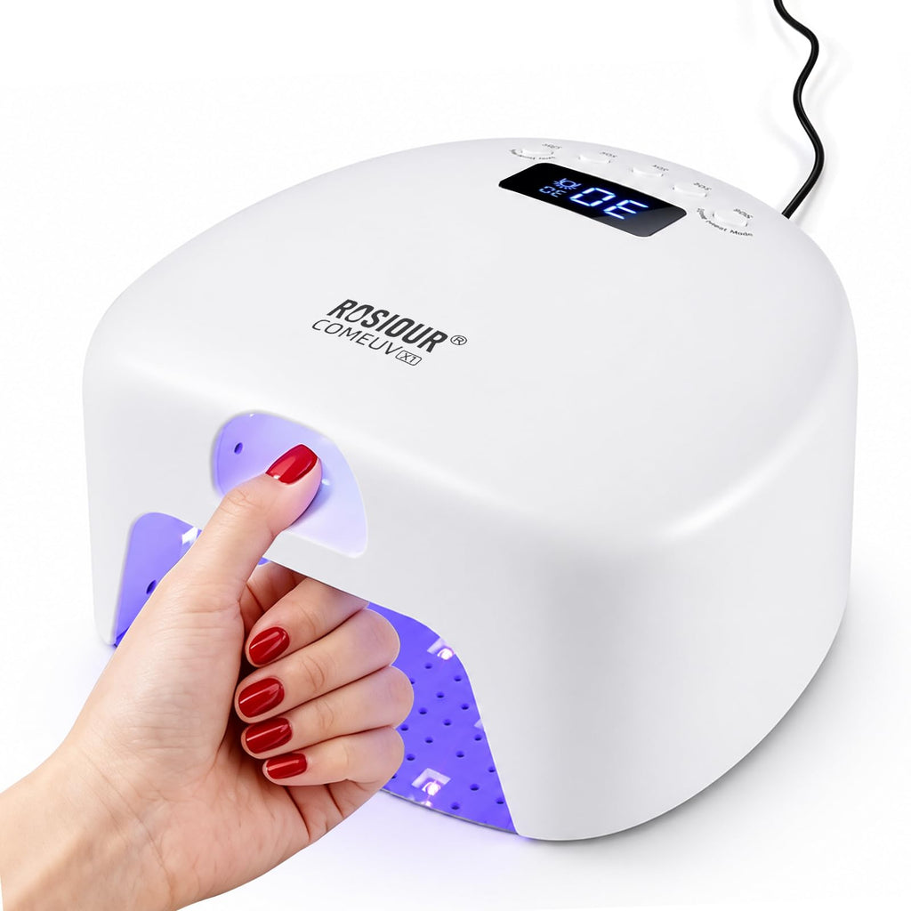 Dual Port UV Led Nail Lamp with Thumb, 48W UV Light for Nails, COMEUV X1