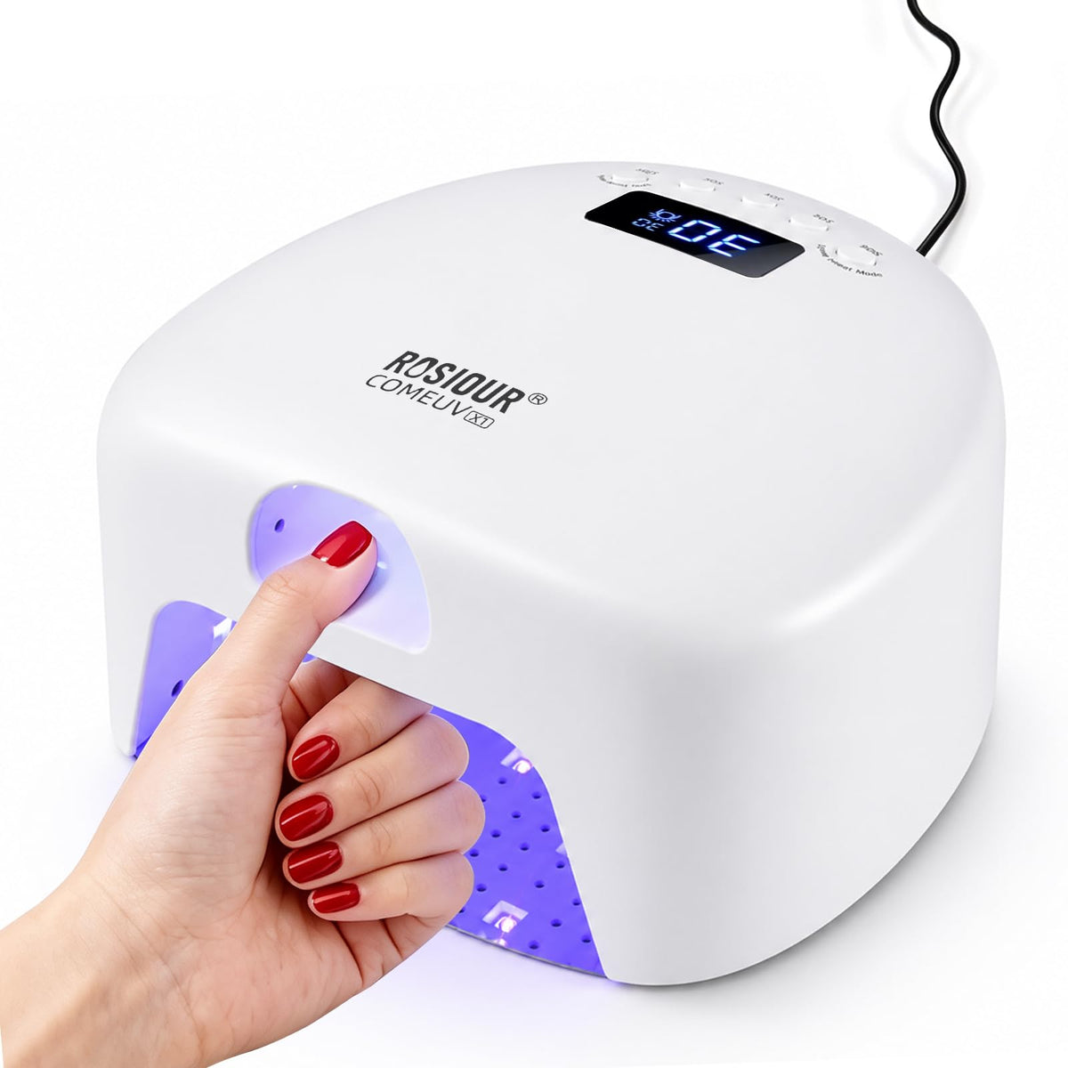 Dual Port UV Led Nail Lamp with Thumb, 48W UV Light for Nails, COMEUV X1