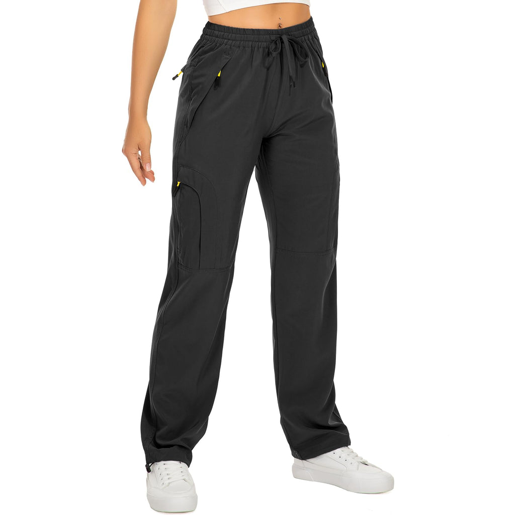 Toomett Women's Hiking Cargo Pants Quick Dry UPF50+ Outdoor Pants for Women Fishing Safari Travel Stretchy Pants with Pockets,6608,Black,L