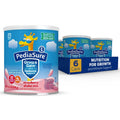 PediaSure Grow & Gain Shake Mix, 6g Protein, Strawberry, 14.1 oz Can, 6pk