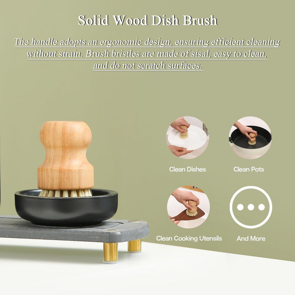 MOMEEMO Soap Dispenser Set Comes with Stainless Steel Pumps, Gold & Black