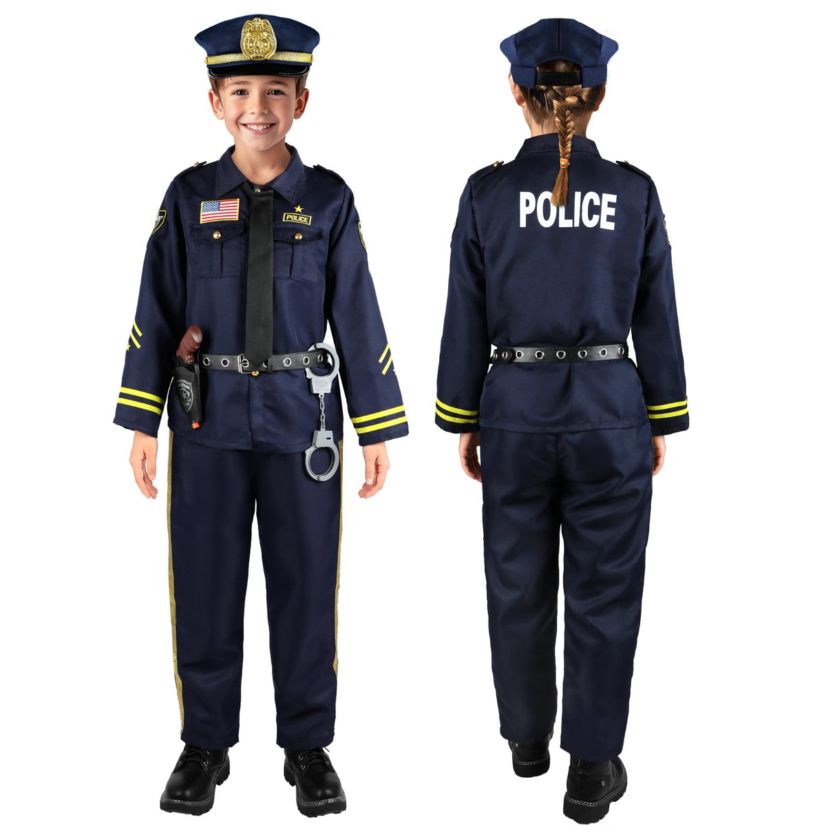 GIFTINBOX Police Costume for Kids, Kids Police Officer Costume Boys Girls
