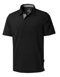 Men's Golf Polo Shirts Dry Fit Performance Short Sleeve Shirt, Black, L