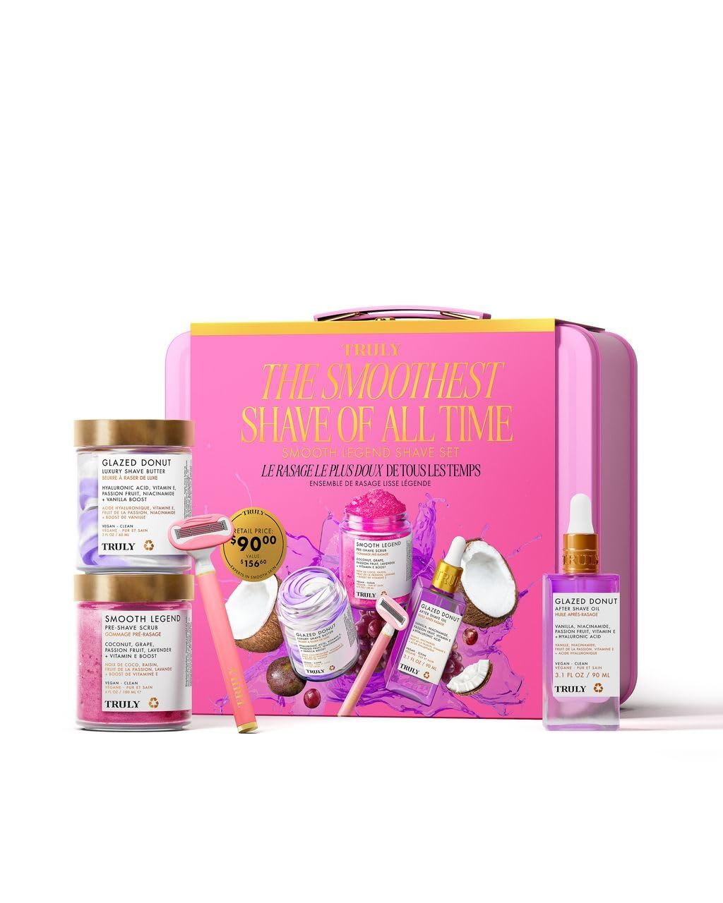 Truly Beauty Smooth Legend Shave Set | 5-Piece Women's Shaving Kit
