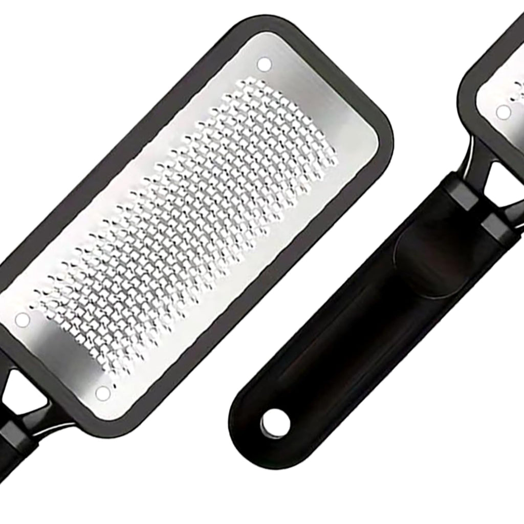 DAIXIANGER 2 Pcs Foot Scraper, Foot File Callus Remover, Stainless Steel Foot Rasp, Professional Foot Scrubber Dead Skin Remover, Pedicure Foot Grater for at Home & Salon