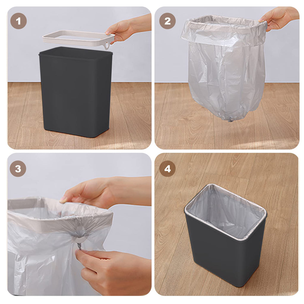 3 PACK - Bathroom Trash Can with Lid - 2.5 Gallon Automatic Trash Cans