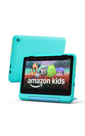 Amazon Fire HD 8 Kids Pro tablet, ages 6-12. Bright 8" HD screen, includes ad-free content, parental controls, 13-hr battery, slim case for older kids, 64GB, Hello Teal, (2024 release)