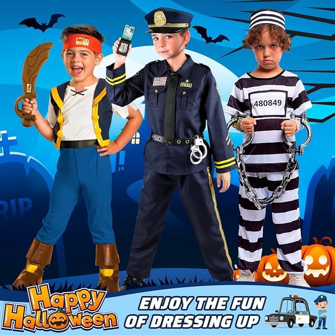 GIFTINBOX Police Costume for Kids, Kids Police Officer Costume Boys Girls