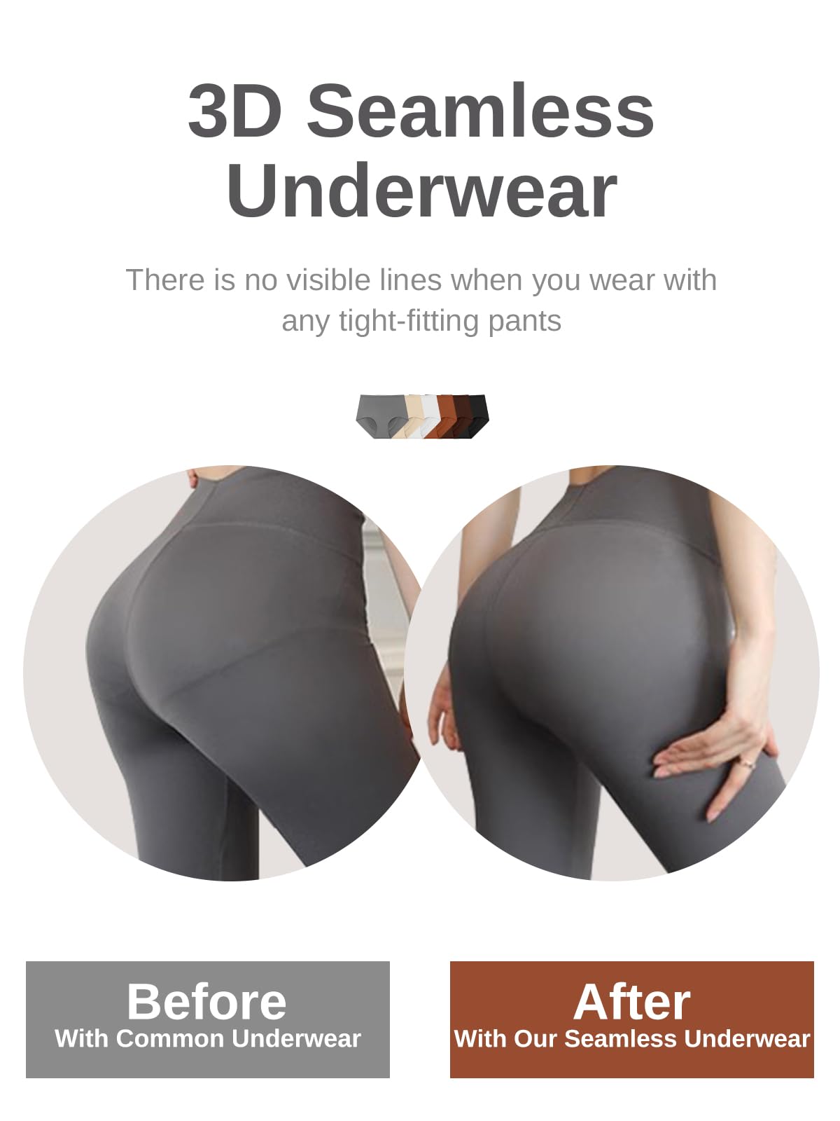 Cuweni Womens Underwear Seamless High Waisted Briefs Silky Stretch No Show Breathable Full Coverage Ladies Panties 6 Pack (US, Alpha, Large, Regular, Regular, 6 color packs)