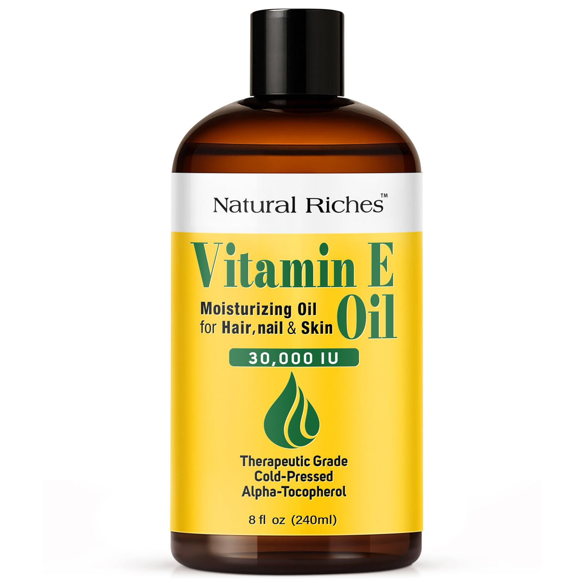 Vitamin E Oil for Skin, Face, Hair & Nails 8 Fl Oz - 30,000 IU