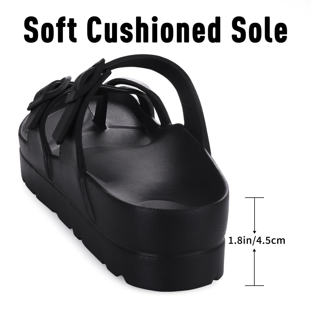Goosecret Women's Platform Sandals Arch Support Comfortable Foam Slides