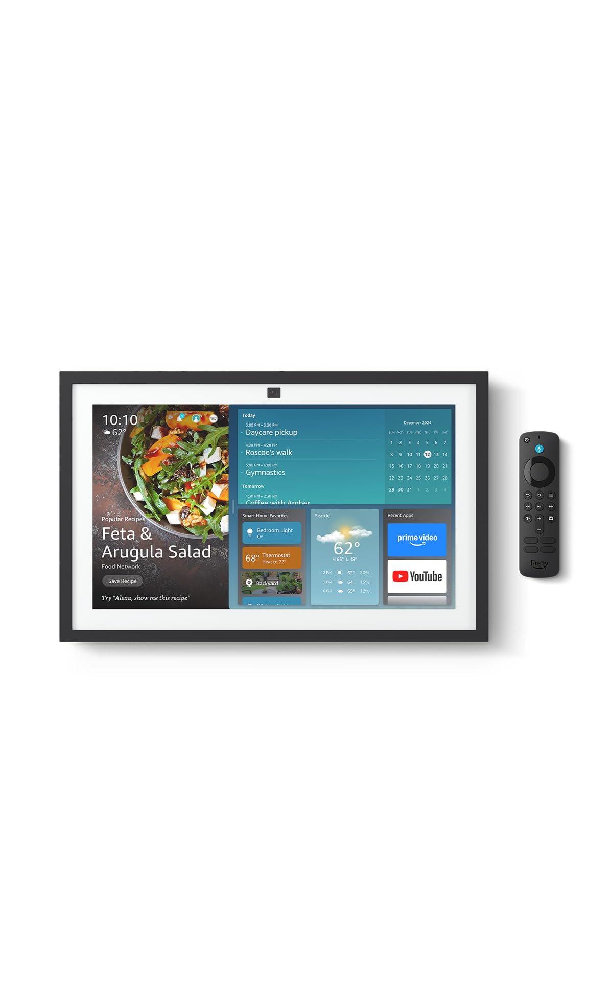 Amazon Echo Show 15 (newest model), Full HD 15.6" kitchen hub for home organization, with built-in Fire TV, Designed for Alexa+