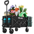 Golabs WA1 Collapsible Folding Wagon Cart, Max 220lb Load, Expands to 100L