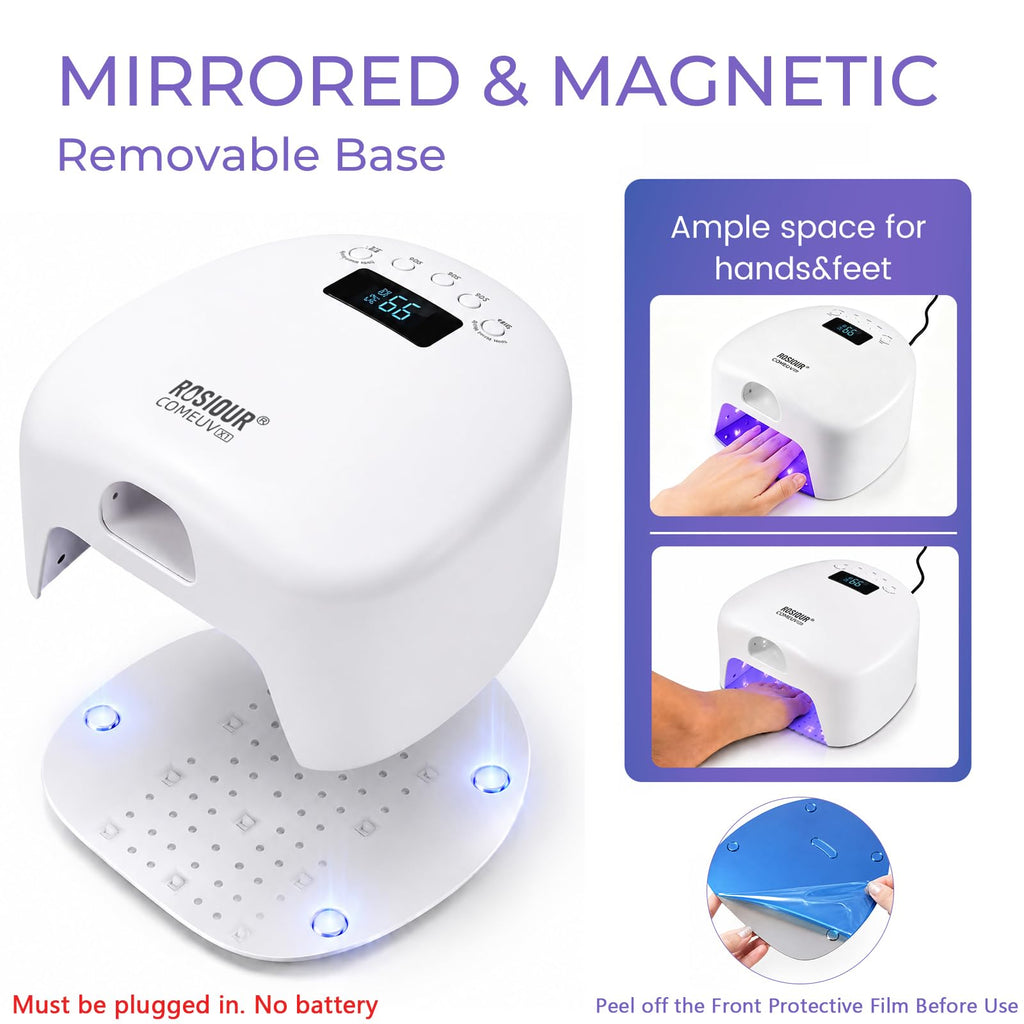 Dual Port UV Led Nail Lamp with Thumb, 48W UV Light for Nails, COMEUV X1