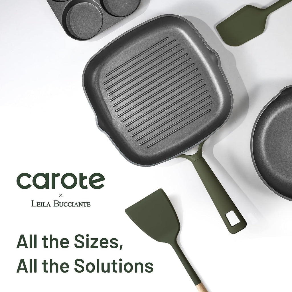 CAROTE 49pcs Nonstick Cookware Set, Pots and Pans Set with Bakeware