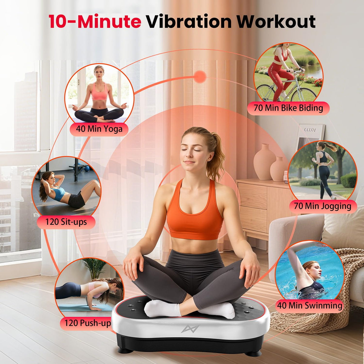 AXV Vibration Plate Exercise Machine Fitness Platform Body Vibrating Board