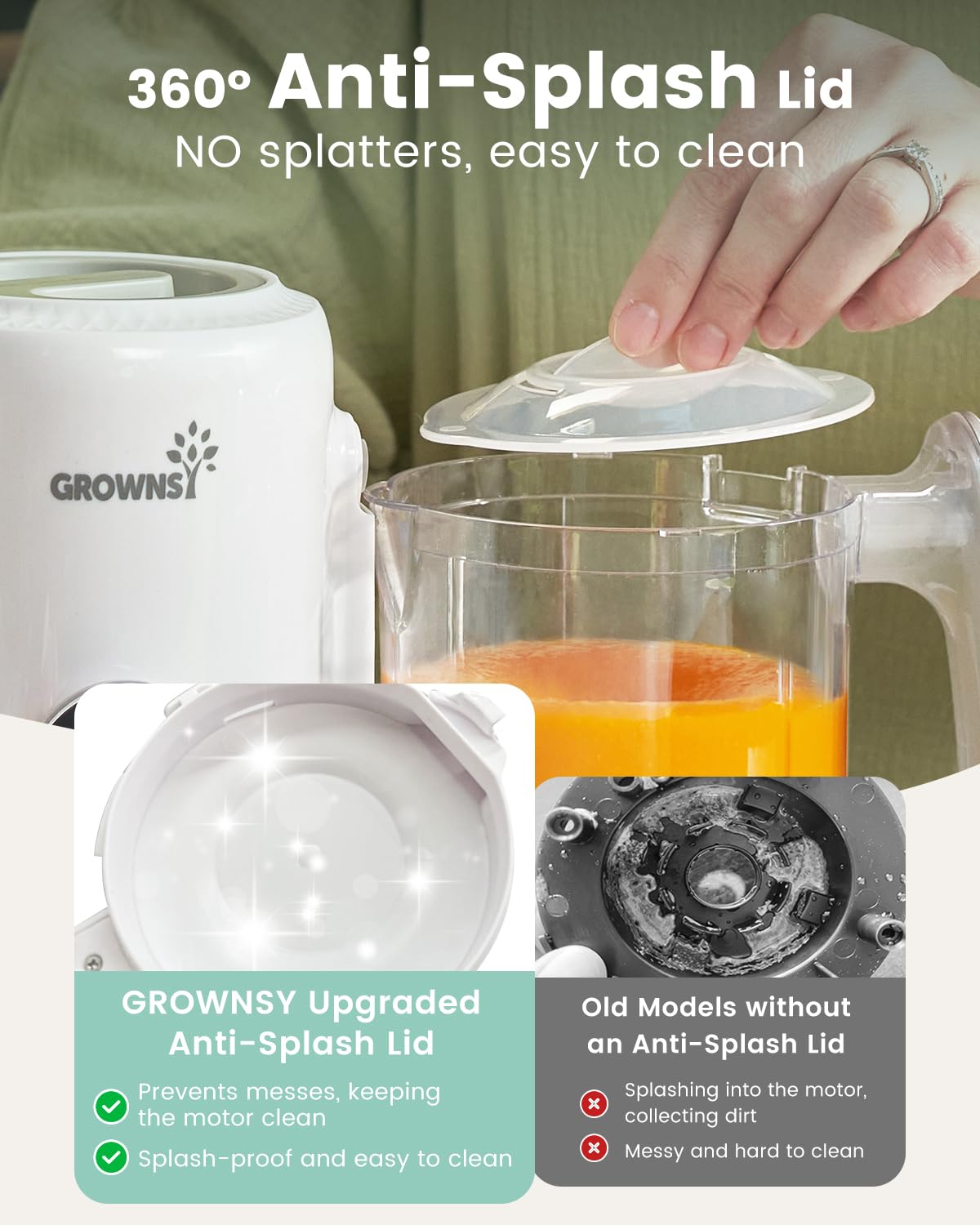 Grownsy Baby Food Maker, Steamer & Blender Baby Food Processor, White