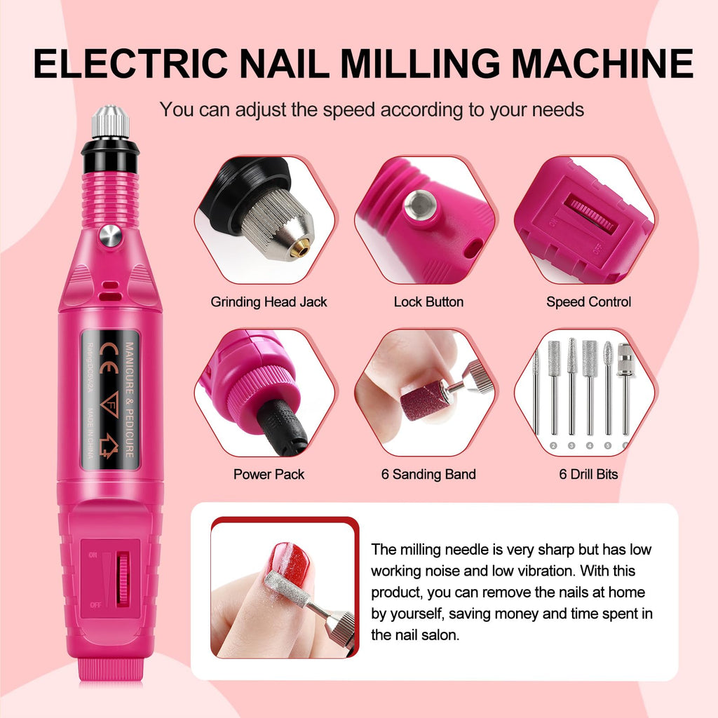 COSCELIA 53pcs Gel Nail Polish Kit with U V light Drill 35 Color Gel Polish