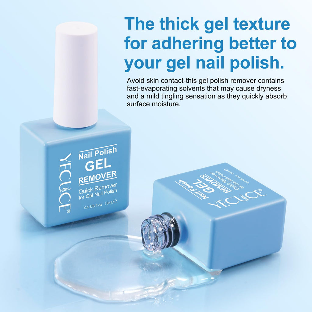 Gel Nail Polish Remover, (2pcs) Gel Polish Remover for Nails, No Need for Foil, Quick & Easy Polish Remover In 3-5 Minutes, No Need Soaking Or Wrapping-15ml