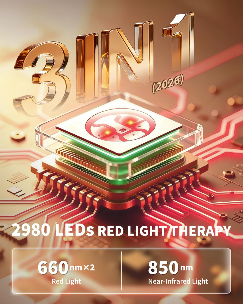 Largest 2980 LEDs Full Body Red Light Therapy Mat, 80.6"x35.7"