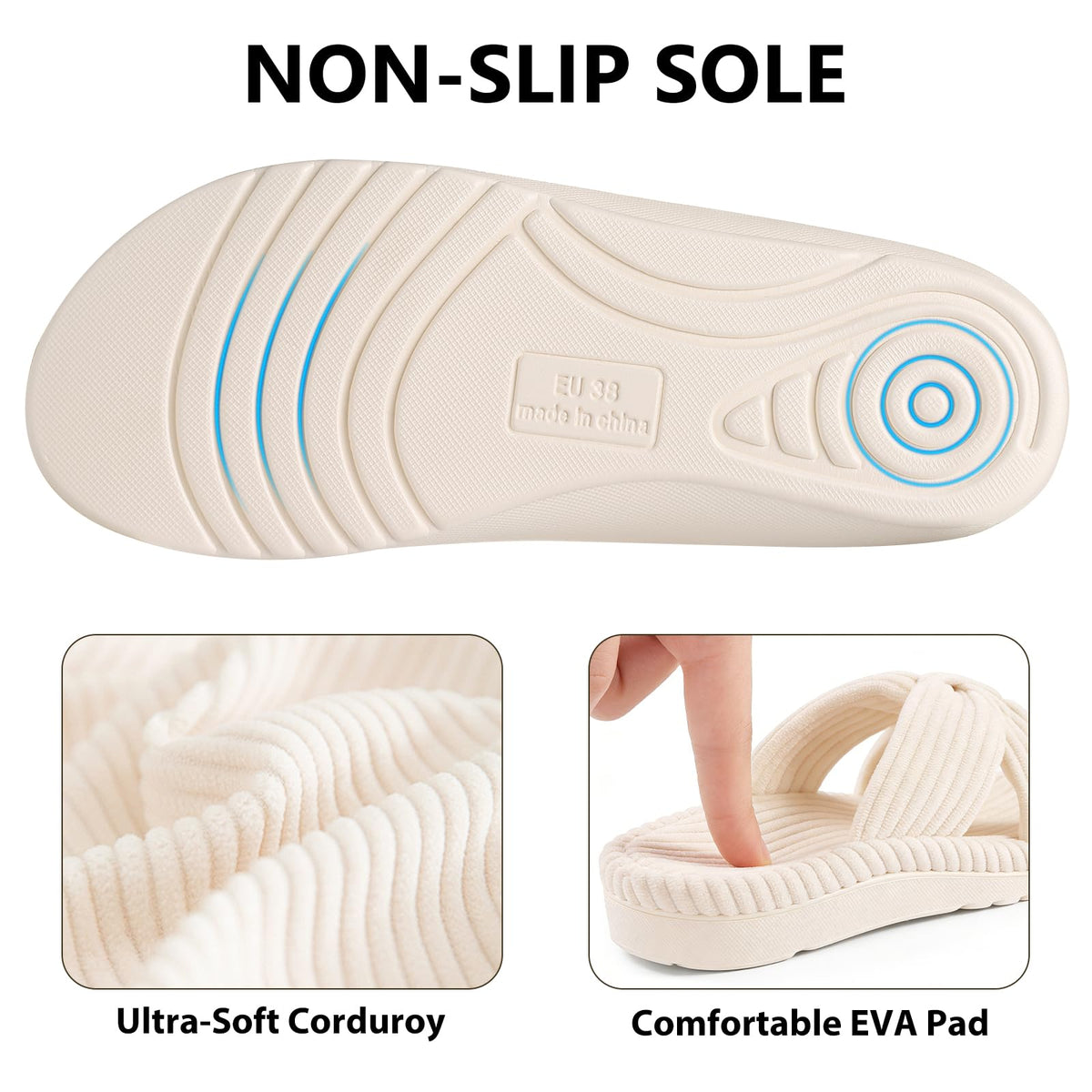 Litfun Women's Orthopedic Arch Support Slippers for Plantar Fasciitis