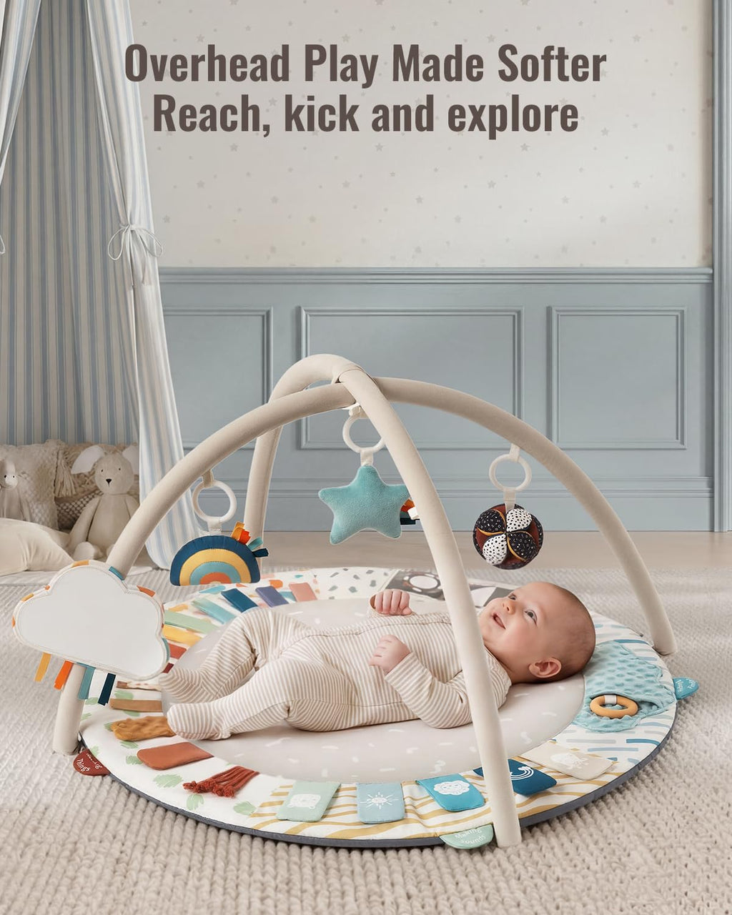 Blissful Diary Baby Play Gym, 5 Development Zones Activity Tummy Time Mat