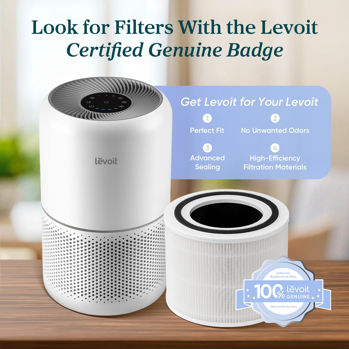 Levoit Air Purifier for Home Pets Hair Allergens in Bedroom Quiet Purifiers