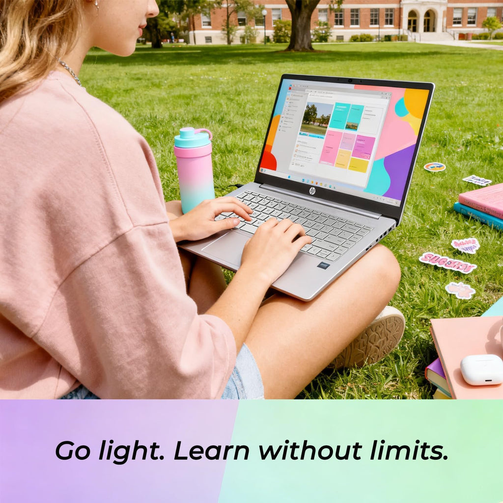 HP 14 Laptop Computer, 2026-2027 Edition, Intel N150 Processor, 4GB RAM, 128GB SSD, 1TB Cloud Storage, Windows 11 with Microsoft 365