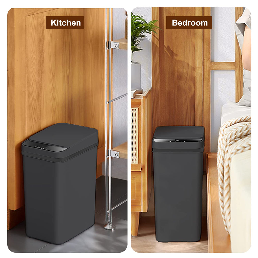 3 PACK - Bathroom Trash Can with Lid - 2.5 Gallon Automatic Trash Cans