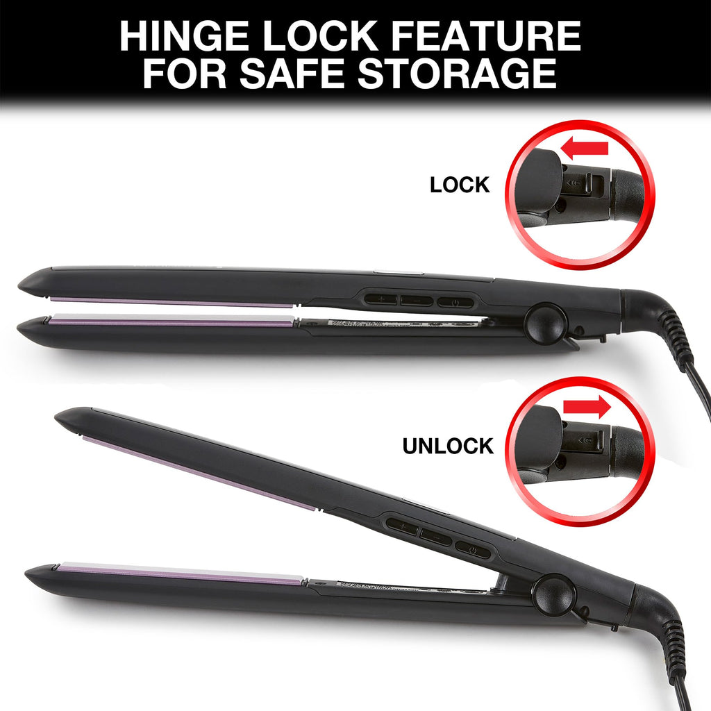 Remington 1" Flat Iron Hair Straightener, Anti-Static Technology, 30%
