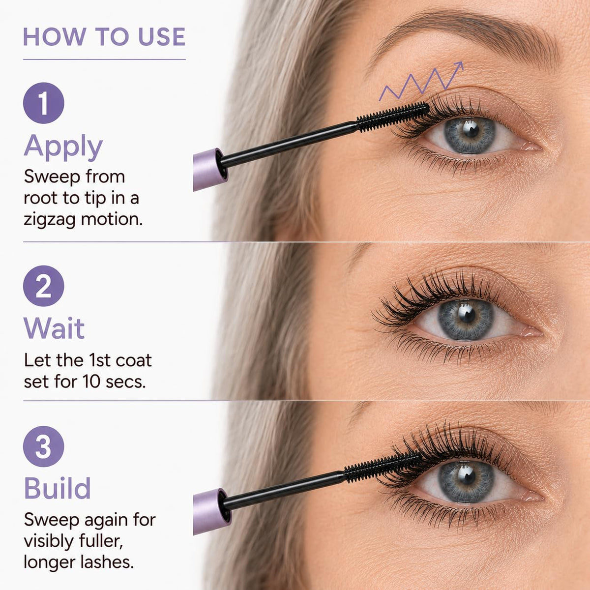 Facelove EVERLOVE Tubing Mascara for Mature Women, Volume & Length