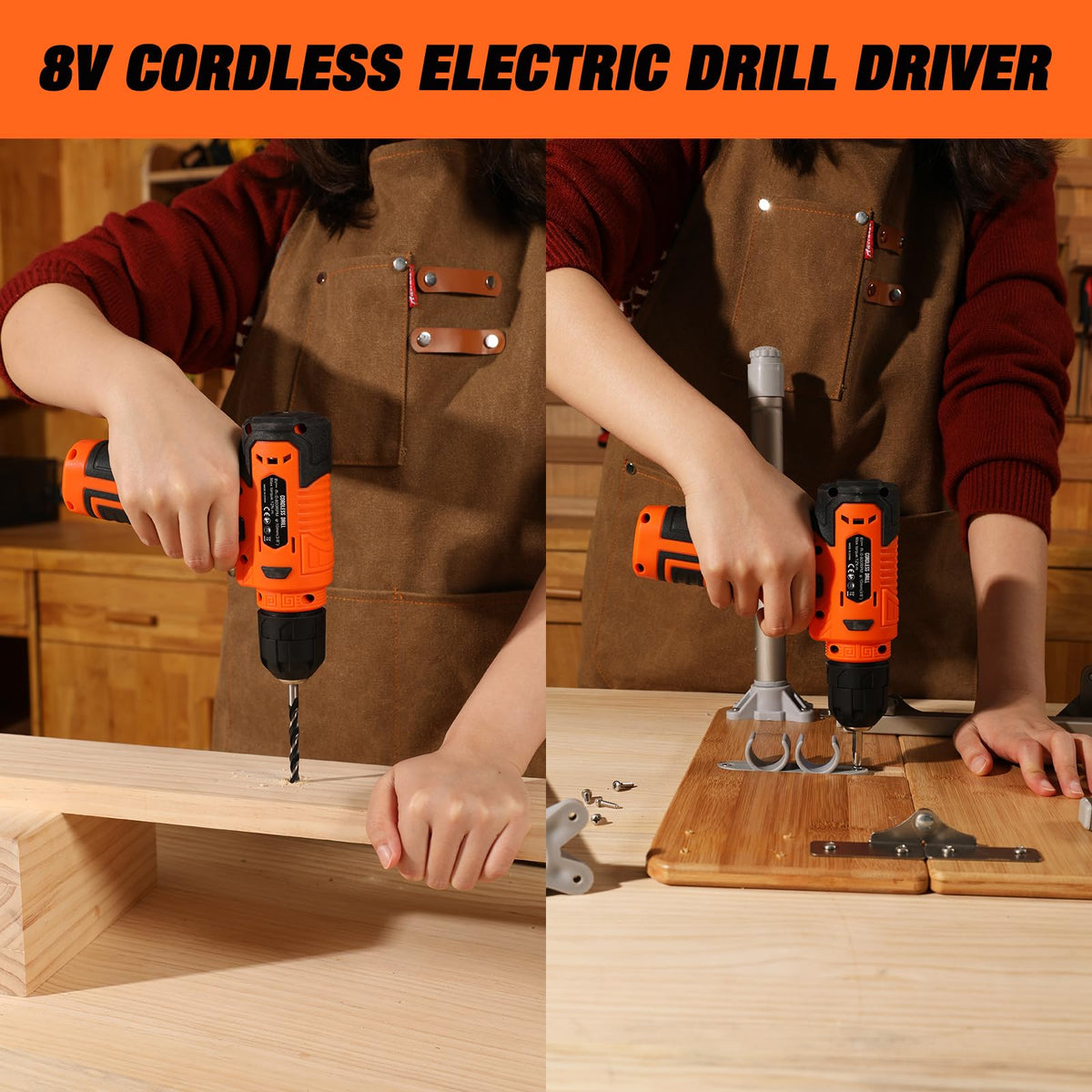 Thatool 139-Piece Home Tool Kit with 8V Cordless Drill and Storage Case