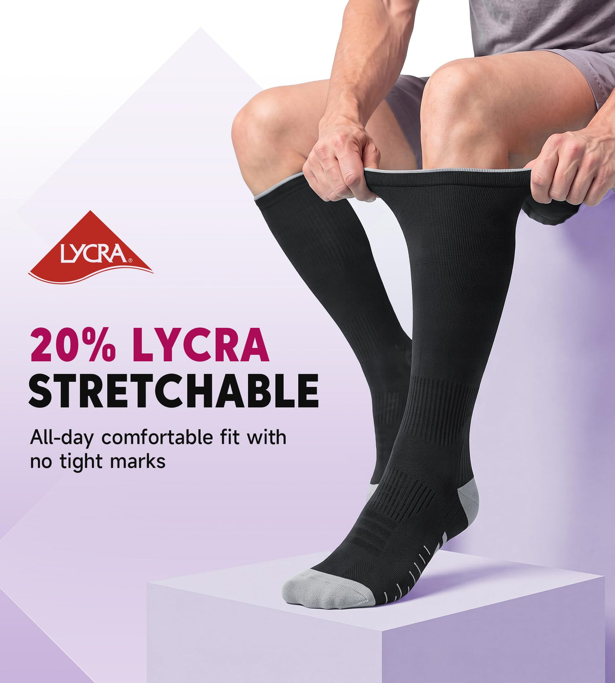Benirap Compression Socks for Women and Men, 15-20 mmHg Circulation Support