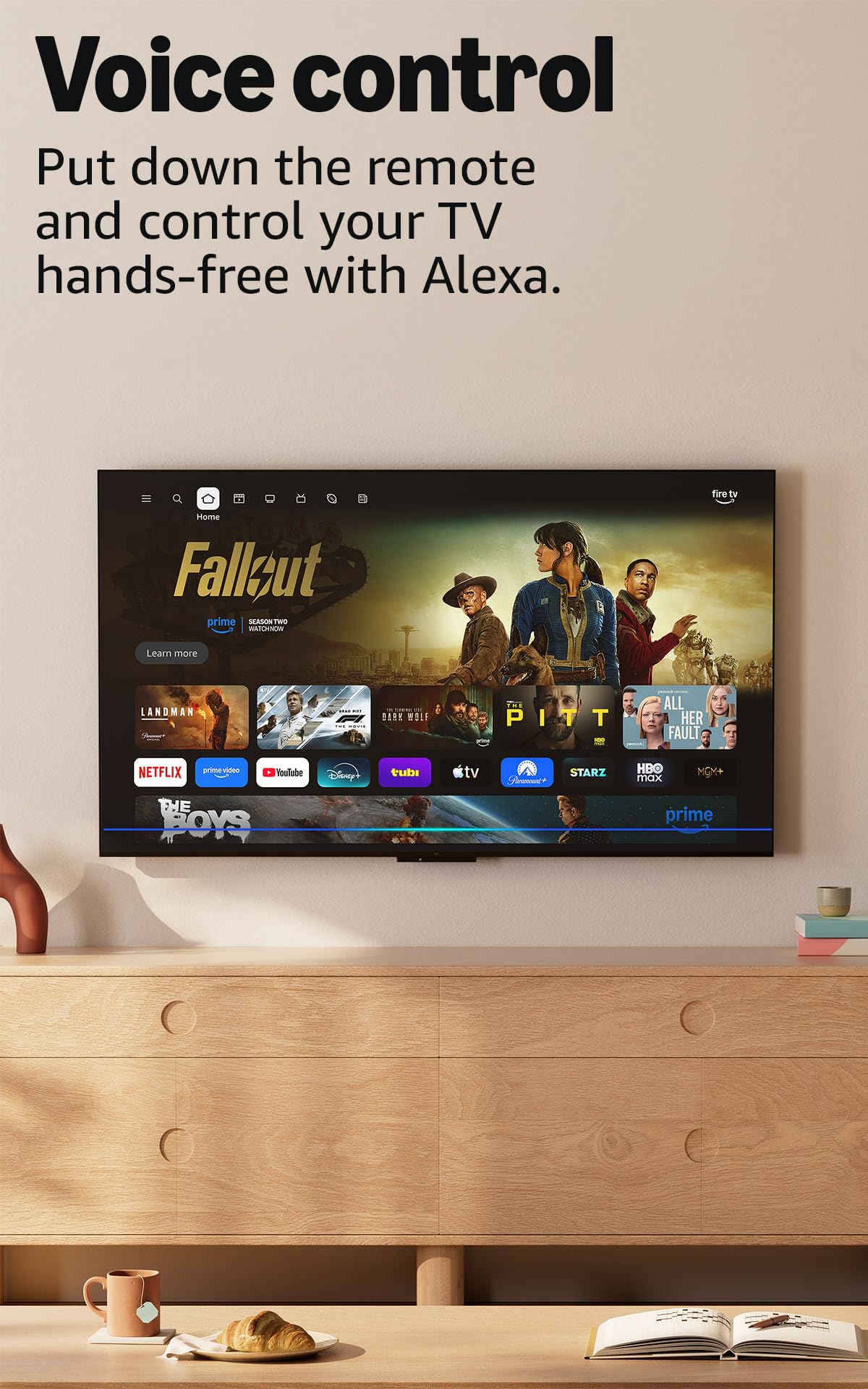 Amazon Ember 75" Mini-LED Series with Fire TV (newest model), QLED 4K UHD smart TV, Dolby Vision IQ, 144hz gaming mode, Ambient Experience, find shows faster with Alexa+
