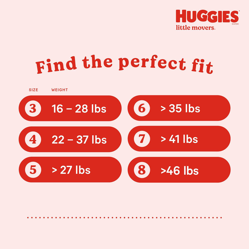 Huggies Little Movers Diapers Size 8, 76 Count (2 Packs of 38)